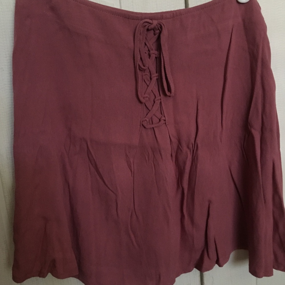 dusty rose/mauve mini skirt